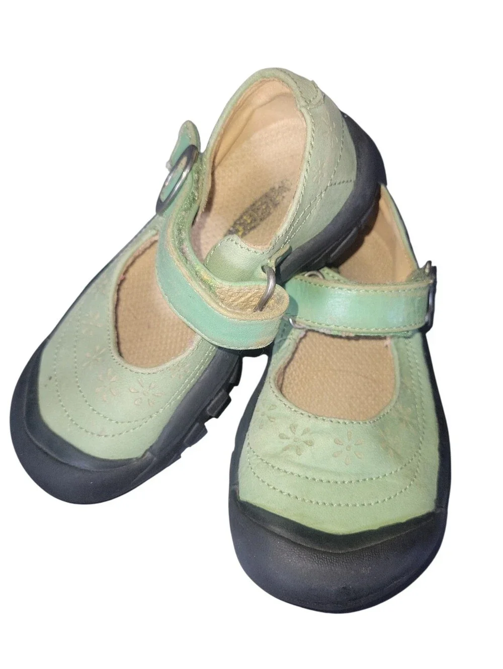 Keen Kids Girls Mary Jane Closed Toe Velcro Fastening  Shoes in Mint Green US 11